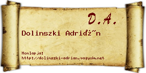 Dolinszki Adrián névjegykártya