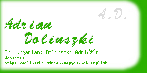 adrian dolinszki business card